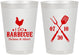 Personalized Wedding 8 oz Frosted Cups - I Do Barbecue Bbq | 445