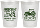 Personalized Wedding 8 oz Frosted Cups - Tractor Hitchin | 448