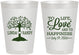 Personalized Wedding 8 oz Frosted Cups - Love And Happiness | 451
