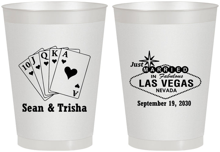 Personalized Wedding 8 oz Frosted Cups - Las Vegas | 453