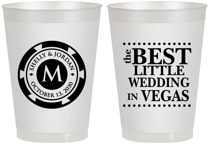 Personalized Wedding 8 oz Frosted Cups - Las Vegas | 457