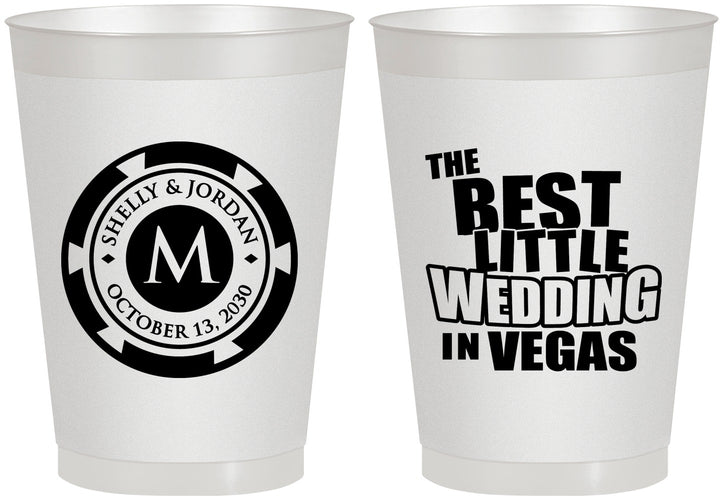 Personalized Wedding 8 oz Frosted Cups - Las Vegas | 458