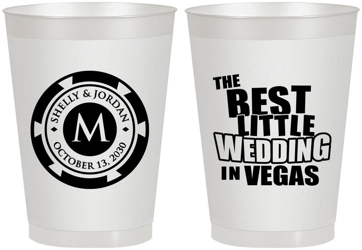 Personalized Wedding 8 oz Frosted Cups - Las Vegas | 458