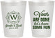 Personalized Wedding 8 oz Frosted Cups - Vows Are Done Have Fun | 460