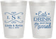 Personalized Wedding 8 oz Frosted Cups - Eat Drink Be Married | 463
