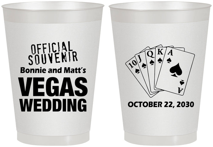 Personalized Wedding 8 oz Frosted Cups - Las Vegas | 465