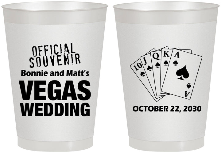 Personalized Wedding 8 oz Frosted Cups - Las Vegas | 465