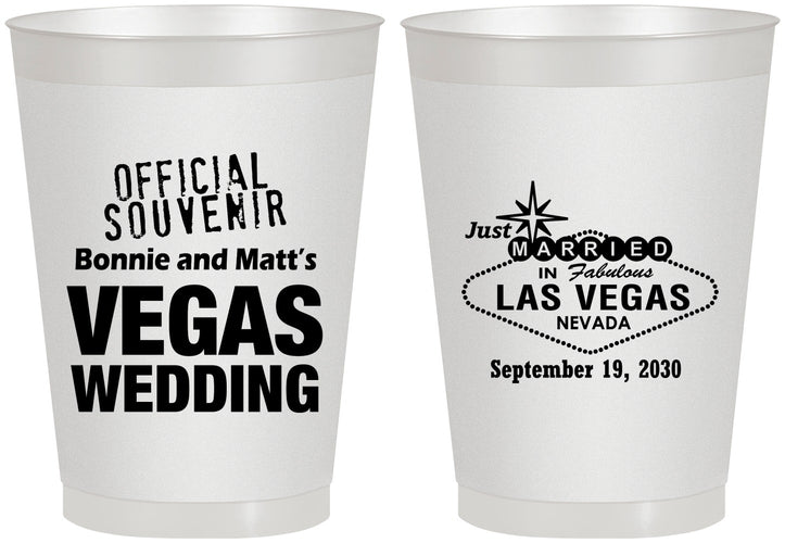 Personalized Wedding 8 oz Frosted Cups - Las Vegas | 466