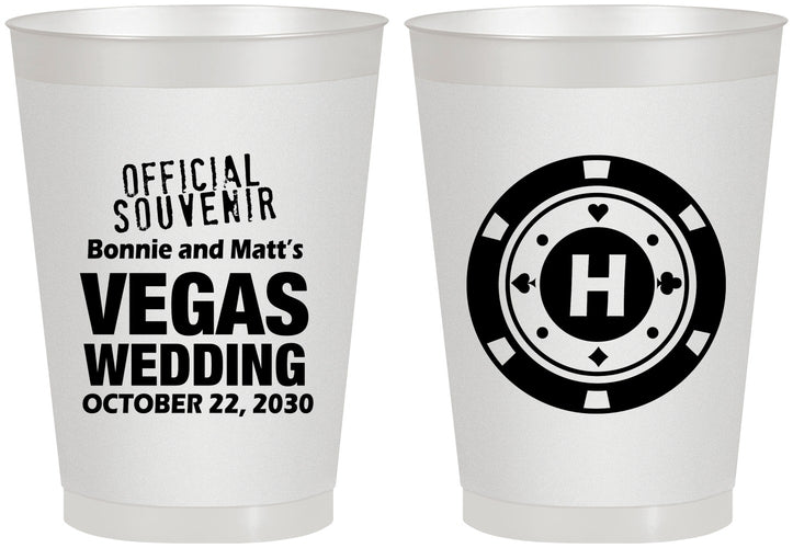 Personalized Wedding 8 oz Frosted Cups - Las Vegas | 467