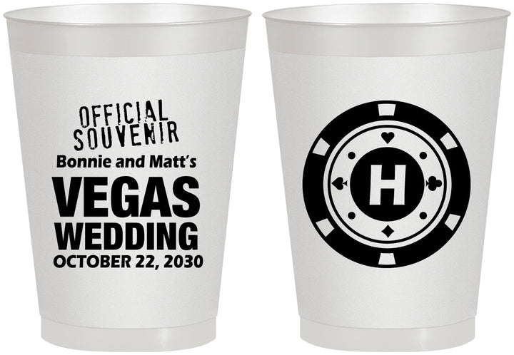 Personalized Wedding 8 oz Frosted Cups - Las Vegas | 467