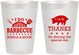 Personalized Wedding 8 oz Frosted Cups - I Do Barbecue Bbq | 470