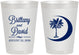 Personalized Wedding 8 oz Frosted Cups - Palmetto Tree | 478