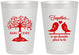 Personalized Wedding 8 oz Frosted Cups - Love Birds | 481