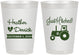 Personalized Wedding 8 oz Frosted Cups - Just Hitched Tractor | 482