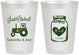 Personalized Wedding 8 oz Frosted Cups - Just Hitched Mason Jar | 483