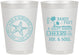 Personalized Wedding 8 oz Frosted Cups - Sandy Feet Salty Kisses | 488