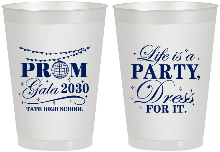 Personalized Prom 8 oz Frosted Cups - Lifes A Party | 50002