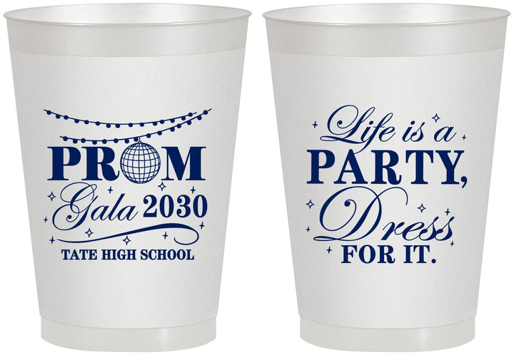 Personalized Prom 8 oz Frosted Cups - Lifes A Party | 50002