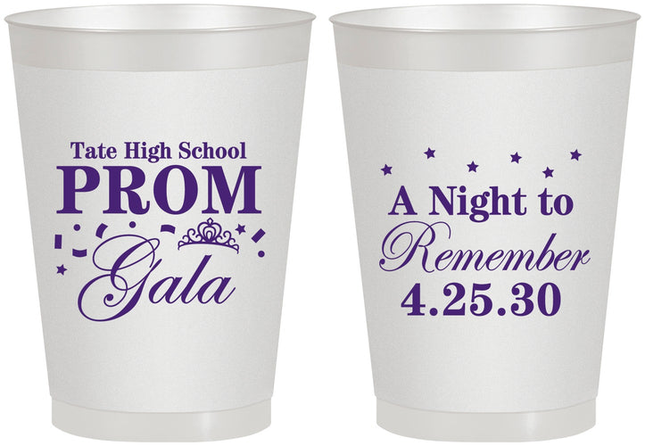 Personalized Prom 8 oz Frosted Cups - A Night To Remember | 50003