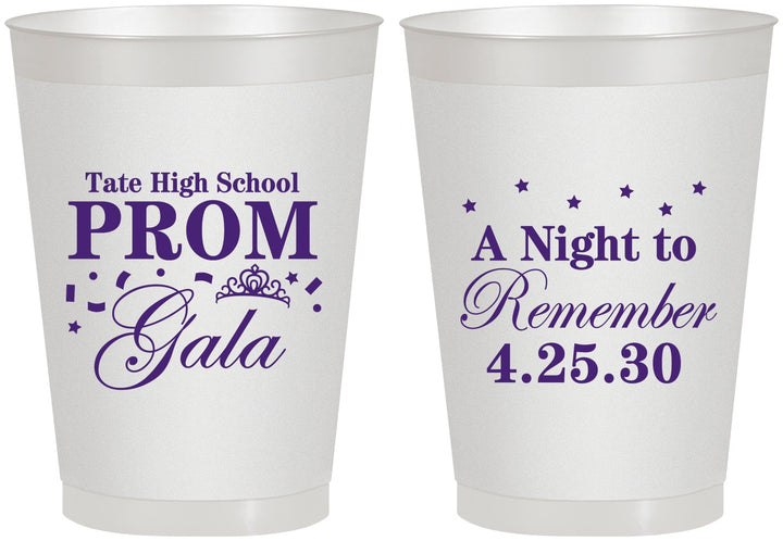 Personalized Prom 8 oz Frosted Cups - A Night To Remember | 50003