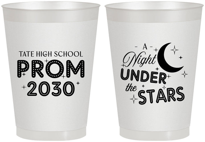 Personalized Prom 8 oz Frosted Cups - A Night Under The Stars | 50004