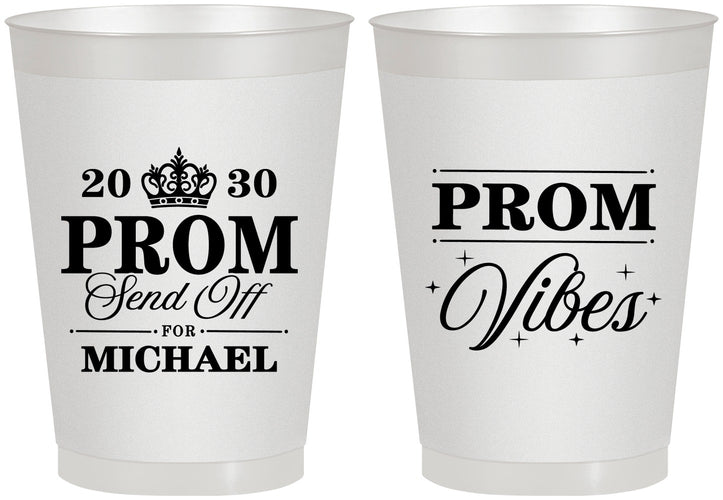 Personalized Prom 8 oz Frosted Cups - Send Off | 50005