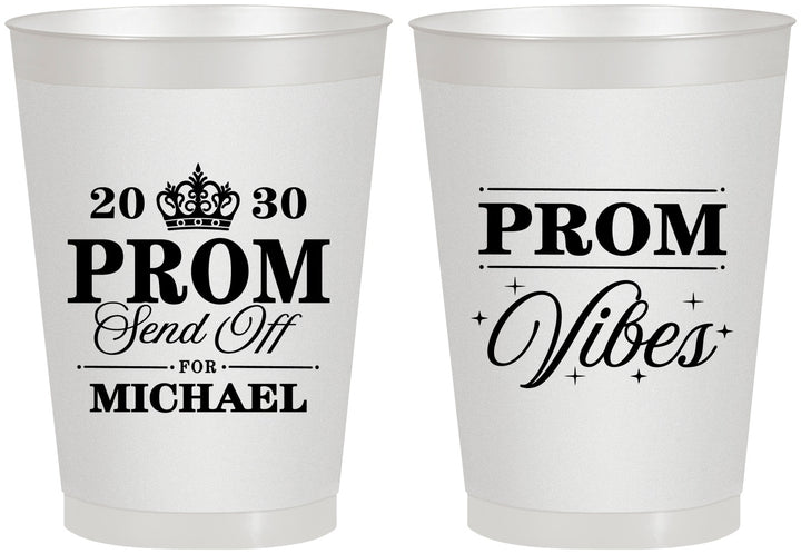 Personalized Prom 8 oz Frosted Cups - Send Off | 50005