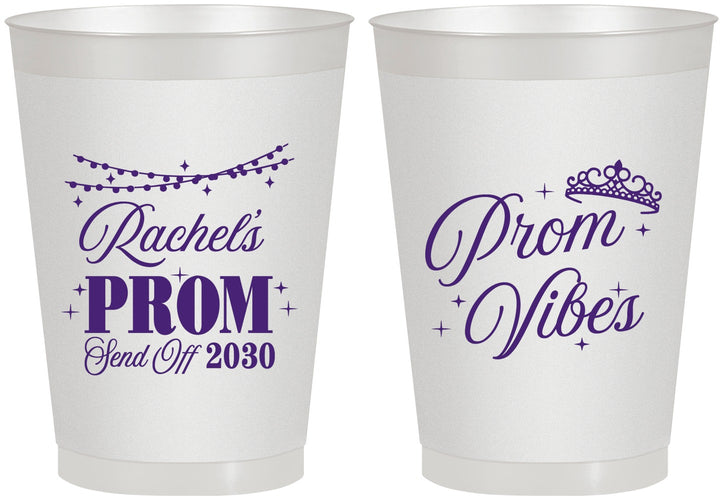 Personalized Prom 8 oz Frosted Cups - Send Off | 50007