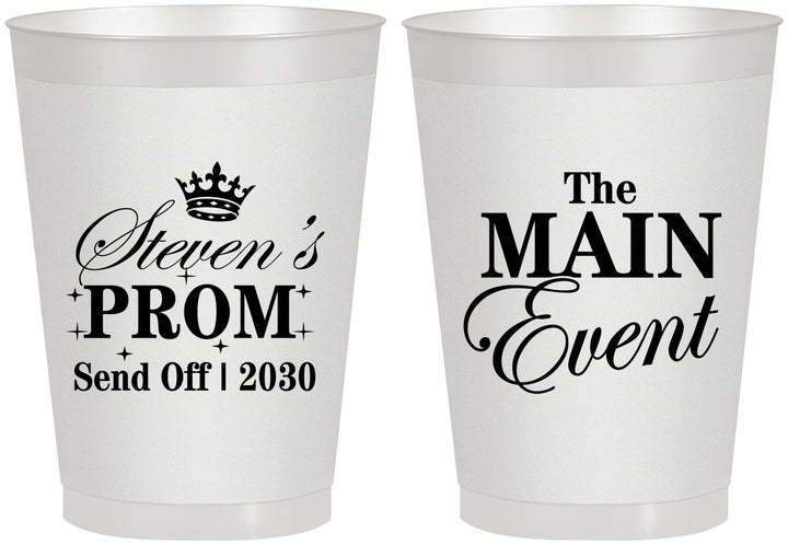 Personalized Prom 8 oz Frosted Cups - Send Off | 50008