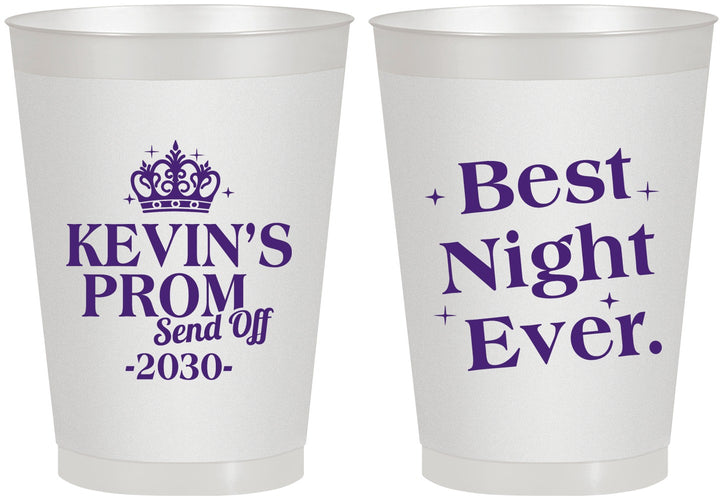 Personalized Prom 8 oz Frosted Cups - Send Off | 50009