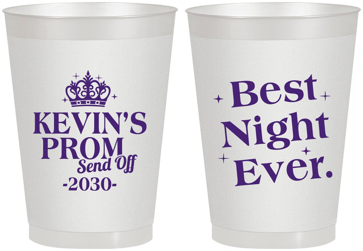 Personalized Prom 8 oz Frosted Cups - Send Off | 50009
