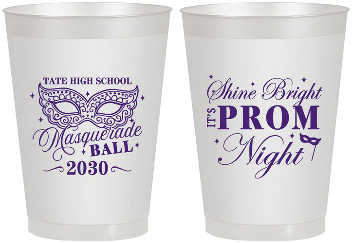 Personalized Prom 8 oz Frosted Cups - Masquerade Ball | 50010