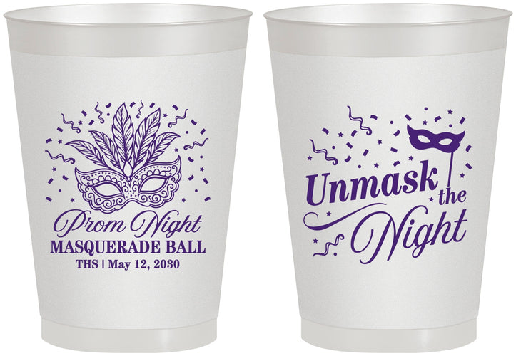 Personalized Prom 8 oz Frosted Cups - Masquerade Ball | 50011
