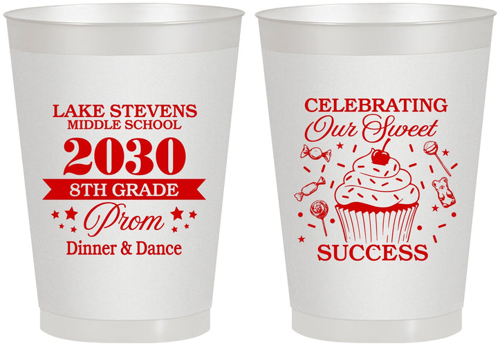 Personalized Prom 8 oz Frosted Cups - 8th Grade Dance | 50013