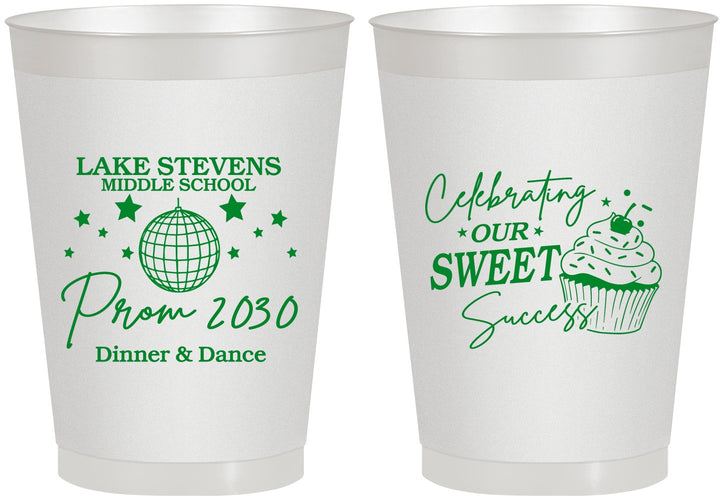 Personalized Prom 8 oz Frosted Cups - Middle School Dance | 50014