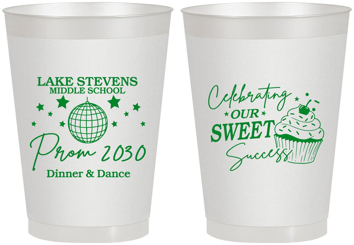 Personalized Prom 8 oz Frosted Cups - Middle School Dance | 50014