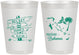 Personalized Wedding 8 oz Frosted Cups - Bahamas | 507