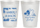 Personalized Wedding 8 oz Frosted Cups - Belize | 511