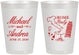 Personalized Wedding 8 oz Frosted Cups - Italy | 515