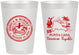 Personalized Wedding 8 oz Frosted Cups - Domincan Republic | 523