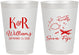 Personalized Wedding 8 oz Frosted Cups - Fiji | 524