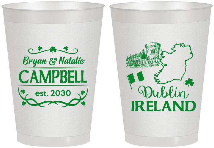 Personalized Wedding 8 oz Frosted Cups - Ireland | 529