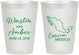 Personalized Wedding 8 oz Frosted Cups - Mexico | 534