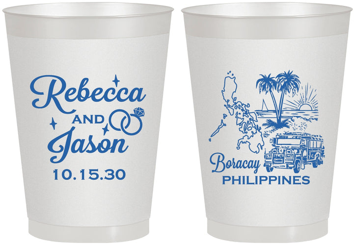 Personalized Wedding 8 oz Frosted Cups - Philippines | 537