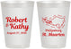 Personalized Wedding 8 oz Frosted Cups - St Maarten | 542
