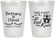 Personalized Wedding 8 oz Frosted Cups - Take A Shot We Tied The Knot | 553