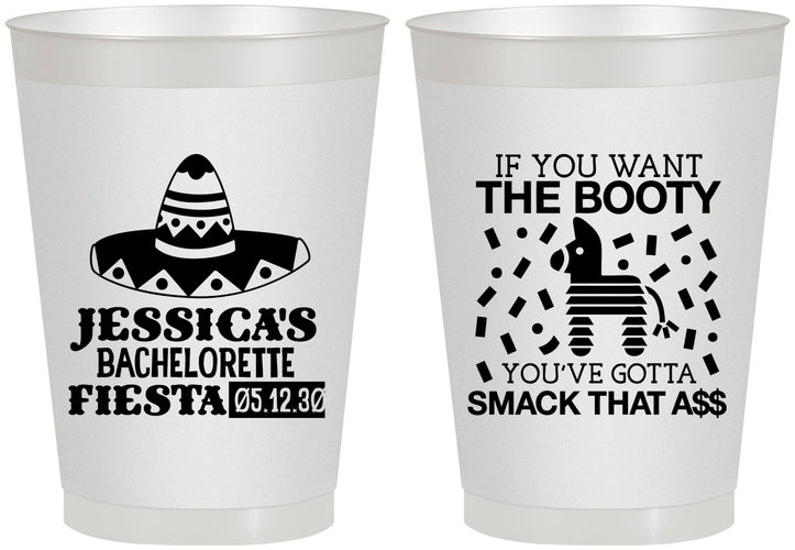 Personalized Bachelorette 8 oz Frosted Cups - Mexico Fiesta | 60006