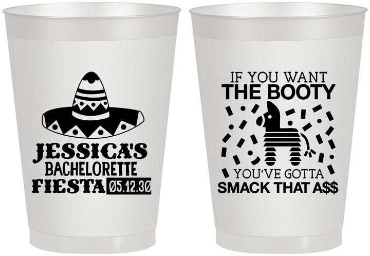 Personalized Bachelorette 8 oz Frosted Cups - Mexico Fiesta | 60006
