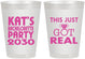 Personalized Bachelorette 8 oz Frosted Cups - This Just Got Real | 60013
