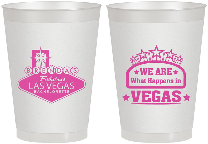 Personalized Bachelorette 8 oz Frosted Cups - Las Vegas | 60016